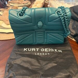 Kurt Geiger Teal Quilted Women's Bag